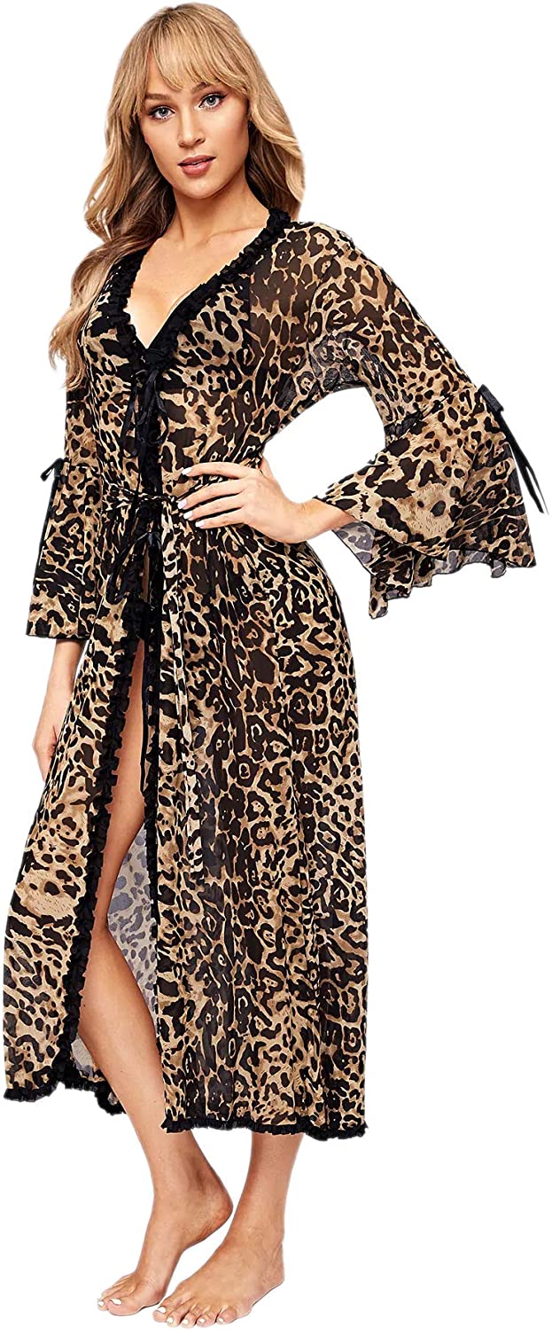 Price:$15.99 MAKEMECHIC Women Floral Print Satin Kimono Robe with Belt Sleepwear Bathrobe Nightwear at Amazon Women’s Clothing store