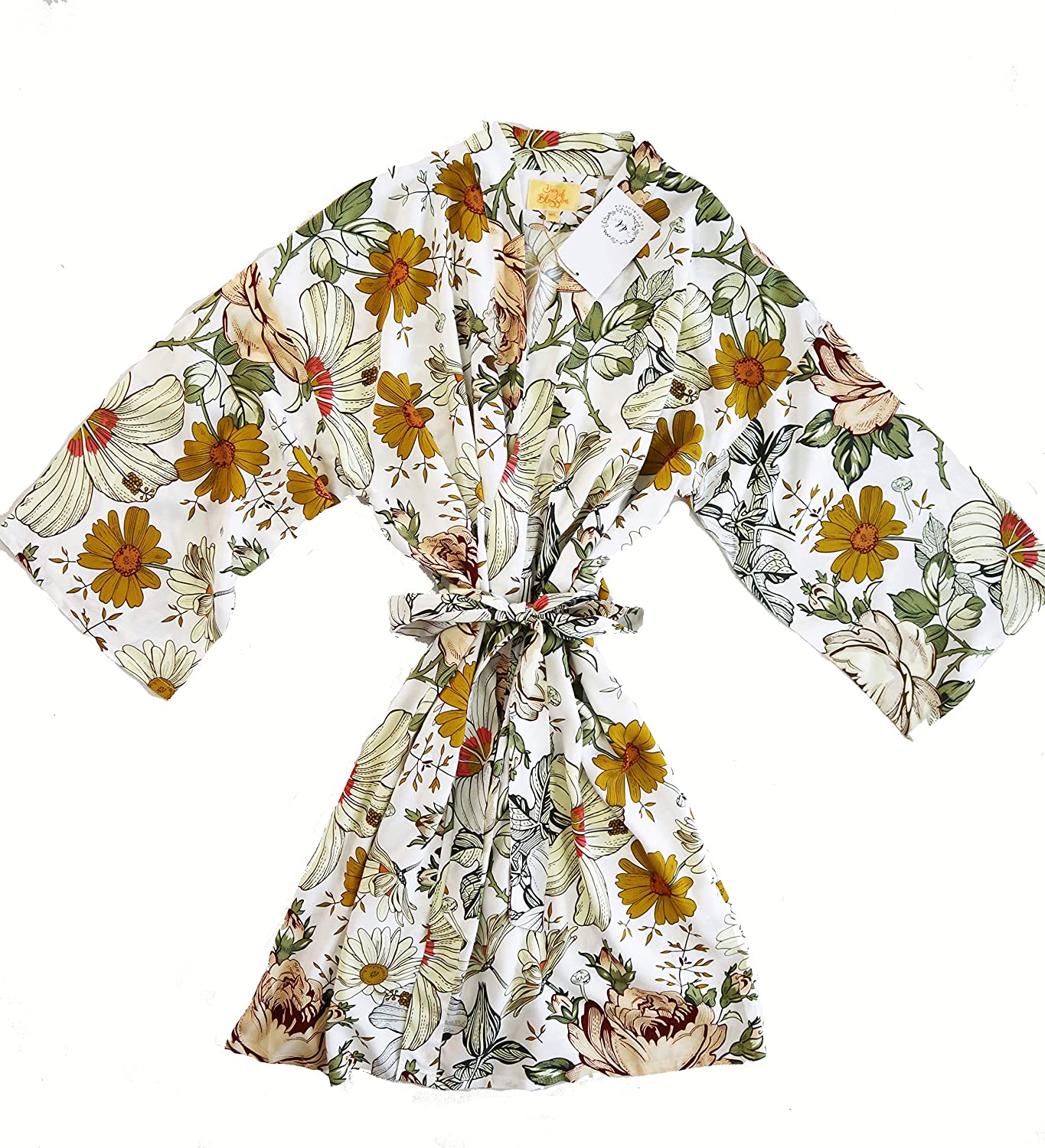 Price:$26.99    Lightweight and Soft Robes for Girls - Rayon Cotton Flower Girl Robe - Cute and Fancy Kimono Robes for Kids  Clothing