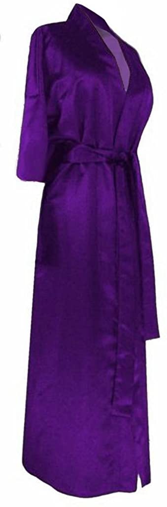 Price:$49.99 Sanctuarie Designs Women's Dark Purple Satin Plus Size Supersize Robe at Amazon Women’s Clothing store