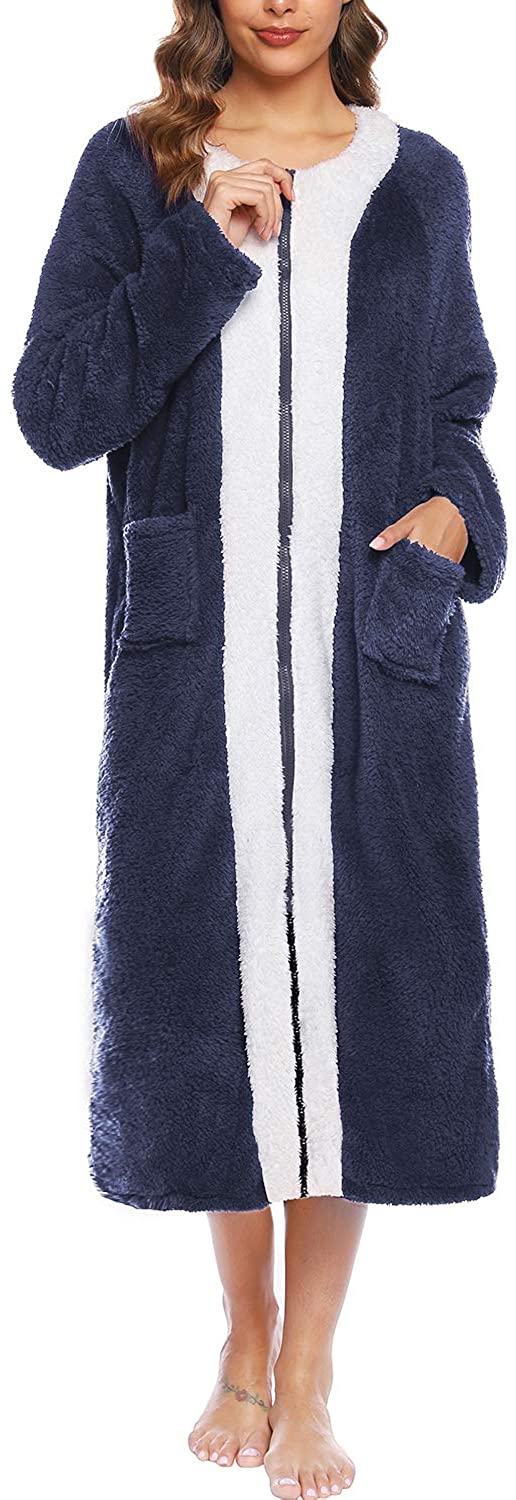 Price:$17.99    UUANG Women's Long Sleeve Hooded Fleece Sweatshirt Warm Fuzzy Pullover Outwear with Pockets S-XXL  Clothing