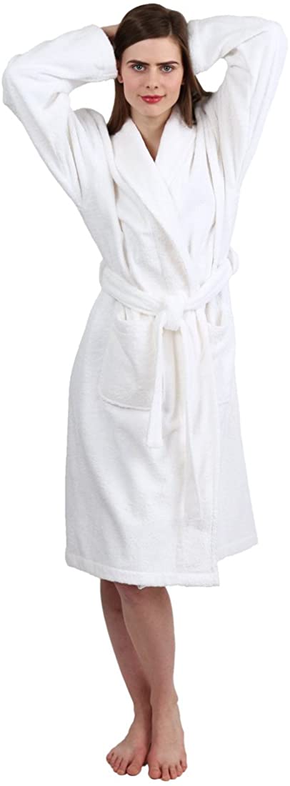 Price:$39.95 TowelSelections Women's Robe, Turkish Cotton Terry Shawl Bathrobe at Amazon Women’s Clothing store