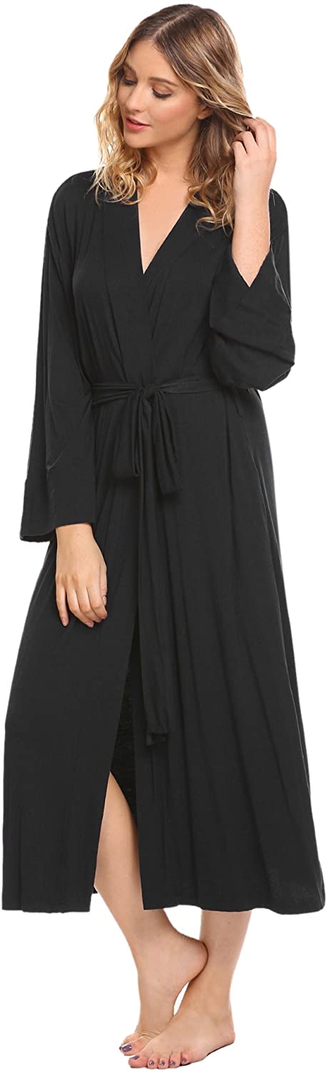 Price:$19.99 Ekouaer Women's Long Soft Kimono Robes Knit Bathrobe Comfort Sleepwear Loungewear at Amazon Women’s Clothing store