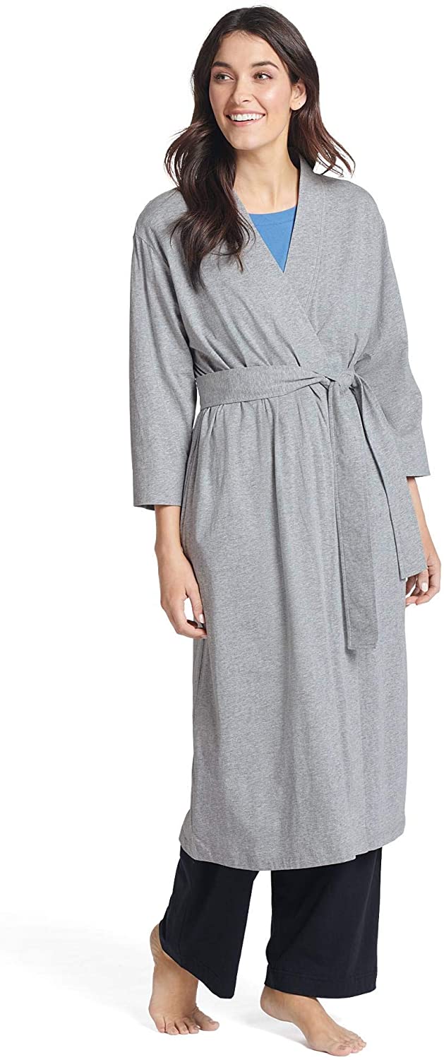 Price:$54.00 Jockey Women's Sleepwear Everyday Essentials Cotton Long Robe at Amazon Women’s Clothing store