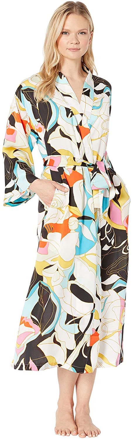 Price:$40.80    N by Natori Rose Stained Glass Robe Multi M (Women's 10-12)  Clothing