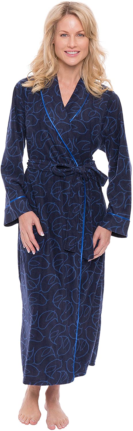 Price:$29.99 Noble Mount Super Soft Fleece Robes for Women, Lightweight Bathrobes for Women at Amazon Women’s Clothing store