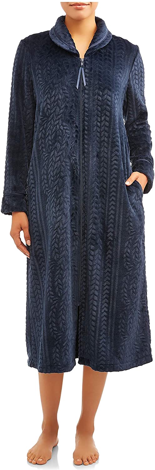 Price:$31.99 Secret Treasures Womens Long Zip Up Robe - Duster at Amazon Women’s Clothing store