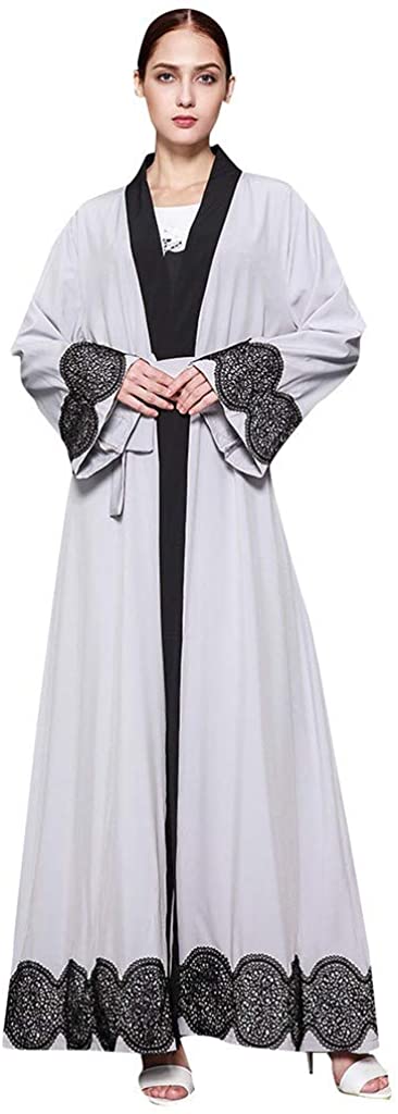 Price:$18.99 UOFOCO Women Ethnic Robes Abaya Islamic Muslim Middle East Maxi Dress Bandage Kaftan at Amazon Women’s Clothing store