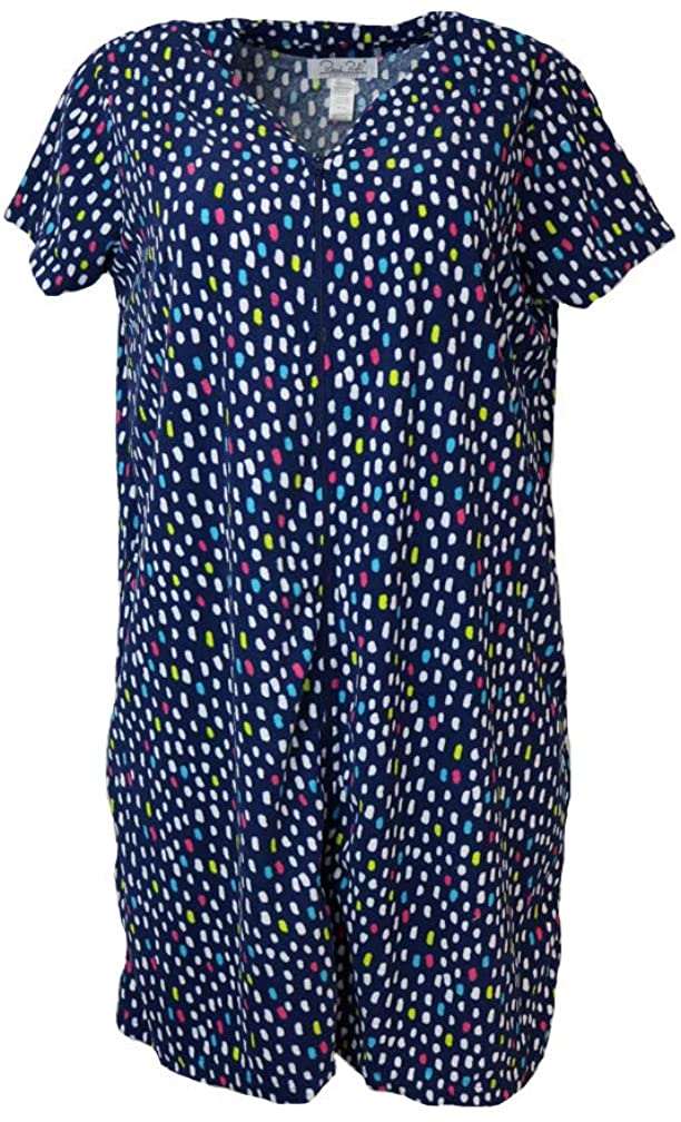 Price:$24.00 International Intimates Women's Plus Size Terry Zippered Cover-up Robe with Pockets at Amazon Women’s Clothing store