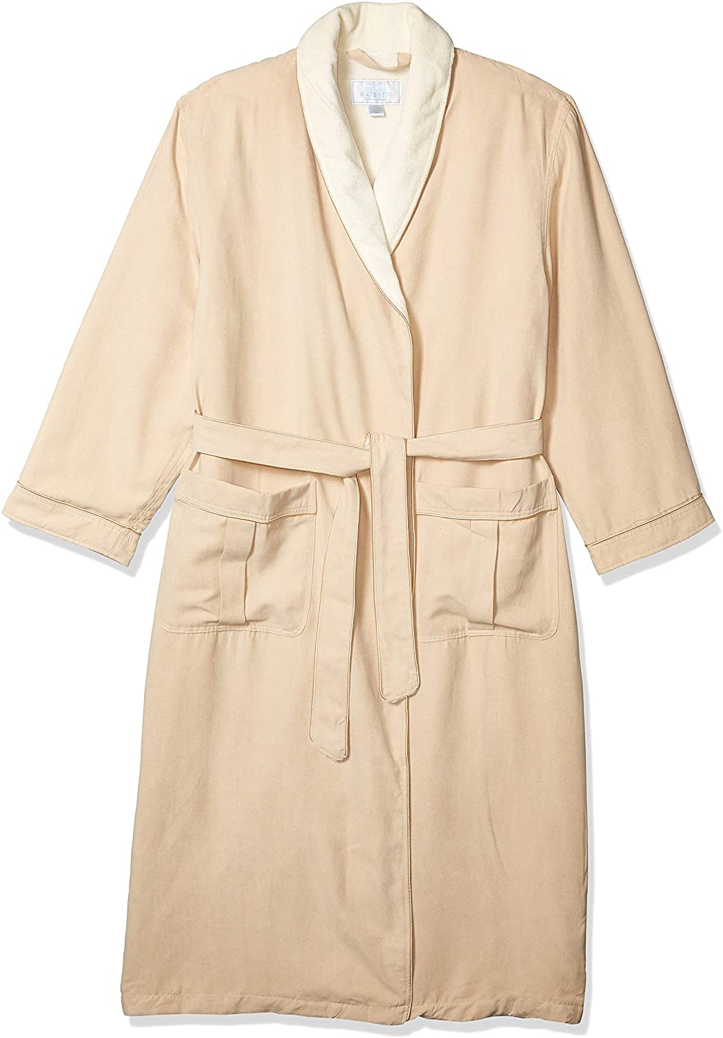 Price:$73.41 Majestic International Women's STRATHCONA Terry Shawl Robe, Fawn, OSFA at Amazon Women’s Clothing store