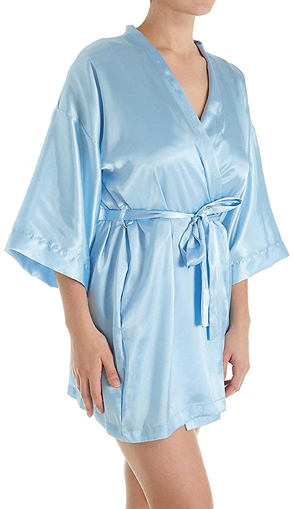 Price:$36.90 Shadowline Women's Charming Satin Charmeuse Robe Kimono at Amazon Women’s Clothing store