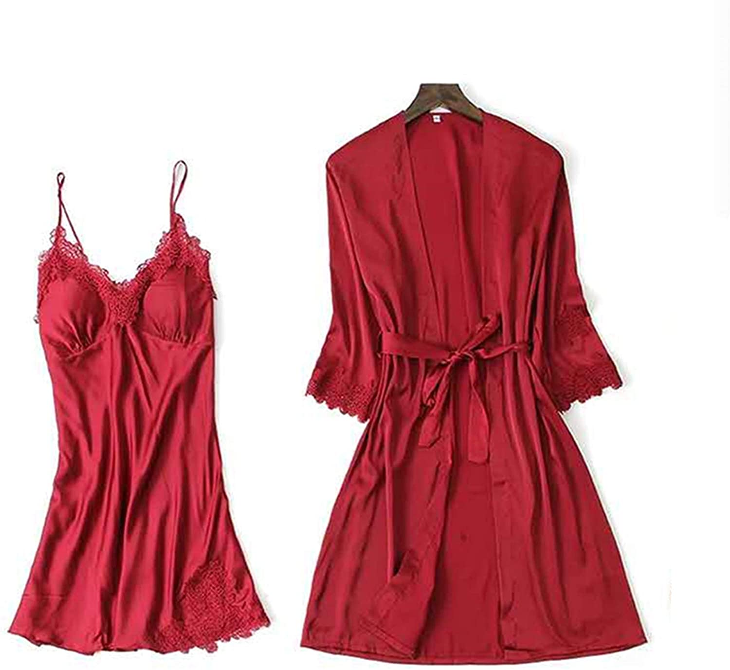 Price:$25.99    MondMond Women's Kimono Robes Kimono Imitation Silk Long Style Satin Robe Bride Bridesmaid Kimono Sleepwear  Clothing