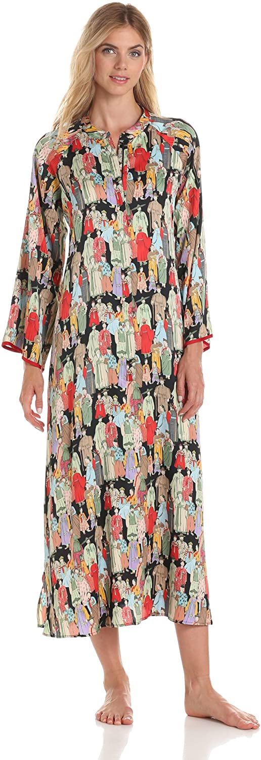 Price:$112.00 Natori Women's Printed Charmeuse Zip Caftan at Amazon Women’s Clothing store