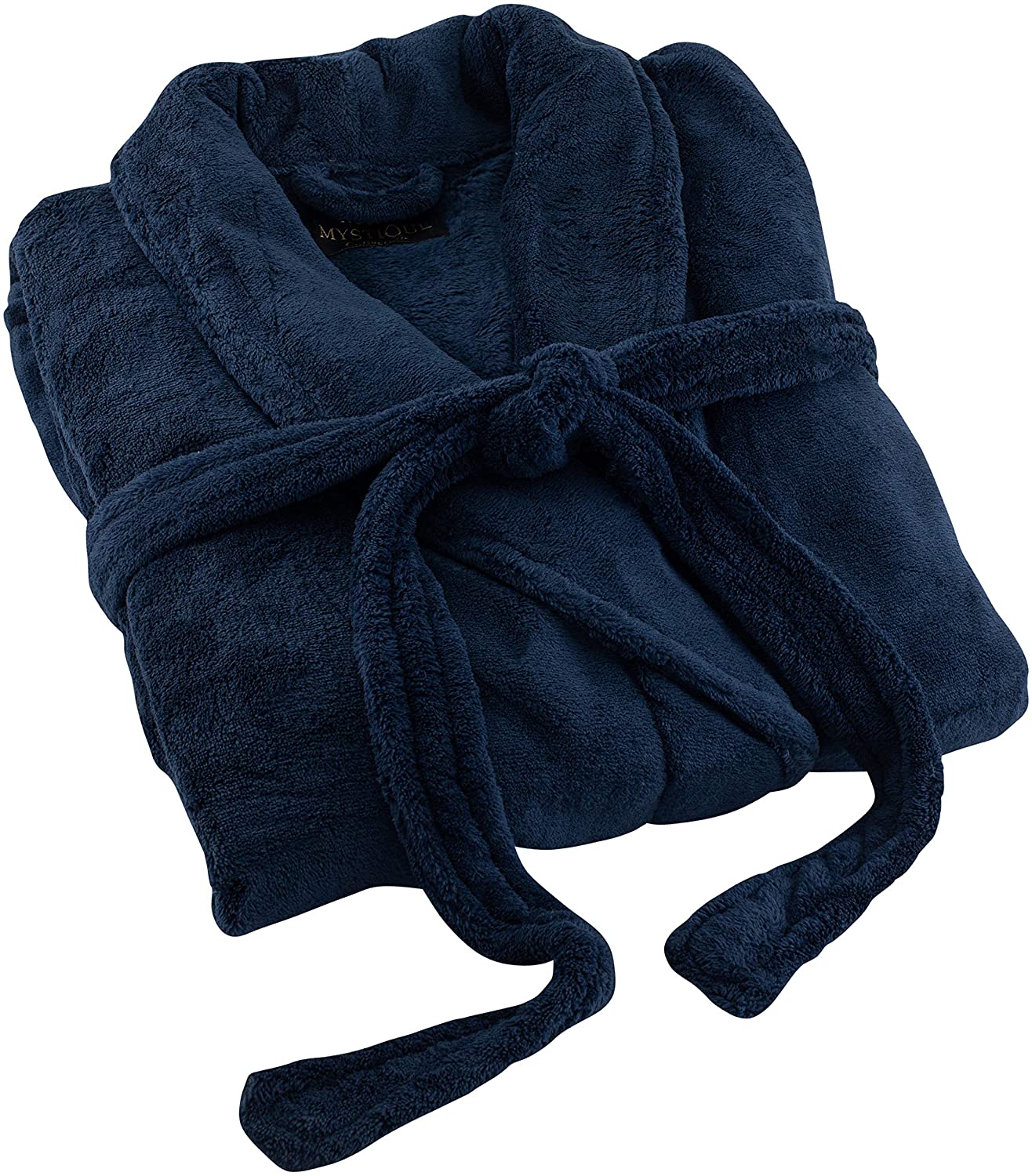 Price:$14.99    Victoria Valenti Collection Royal Mystique Navy Blue Bathrobe Extra-Soft One-Size  Clothing