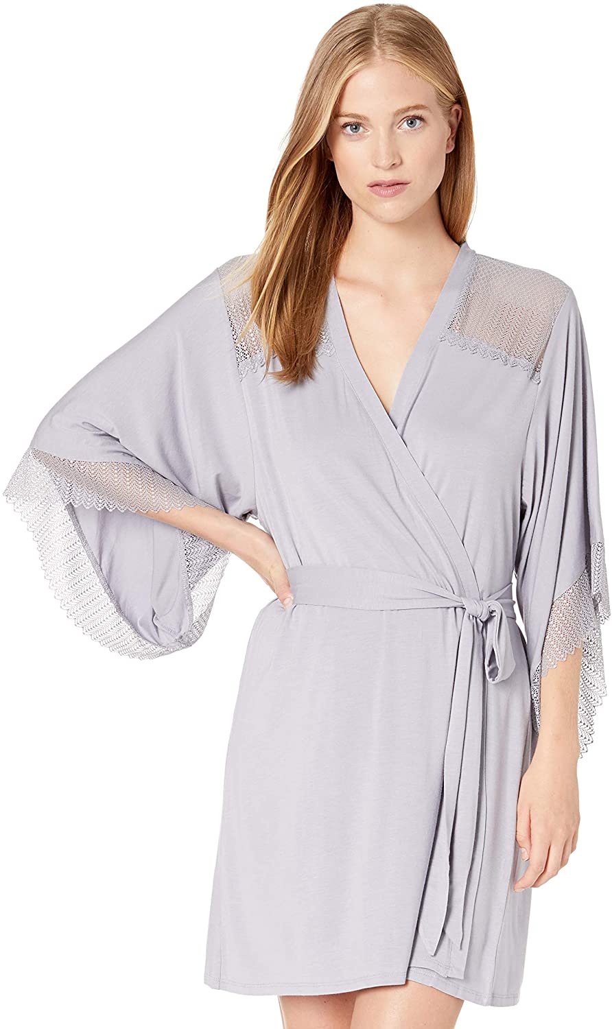 Price:$45.81 Eberjey Women's Phoebe Inset Kimono Robe at Amazon Women’s Clothing store