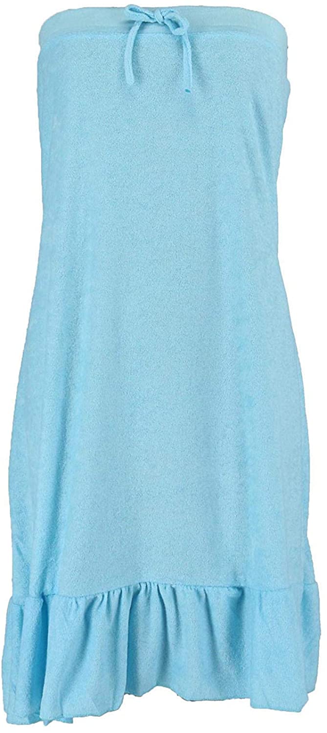 Price:$14.99 Kat Nap Womens Terry Shower Wrap Adjustable Lightweight Bath Towel Wrap Pool Sauna Suits Clothing Terry Bathrobe - Aqua at Amazon Women’s Clothing store
