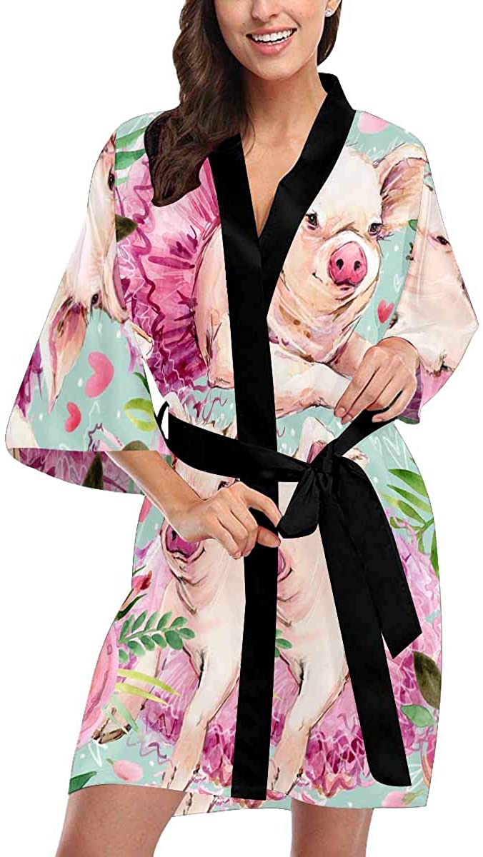 Price:$39.99 Custom Cute Raccoon Animal Women Kimono Robes Beach Cover Up for Parties Wedding (XS-2XL) at Amazon Women’s Clothing store