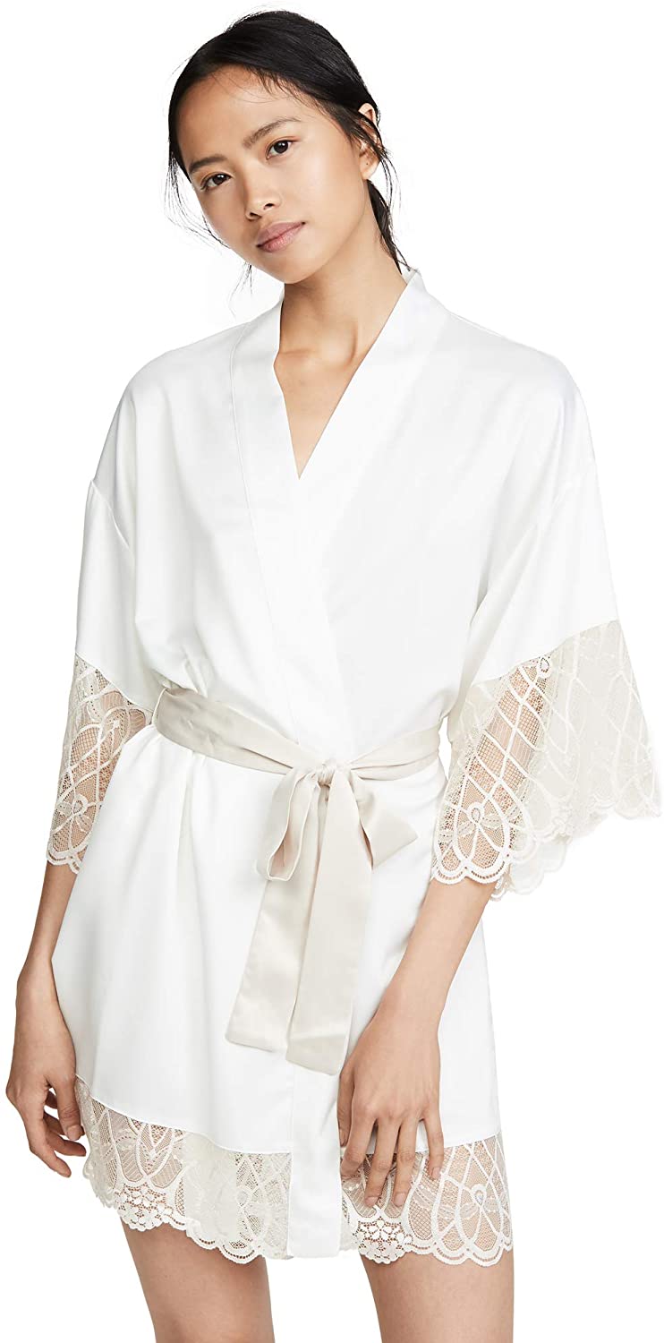 Price:$88.00 Flora Nikrooz Women's Gabby Charmeuse Robe at Amazon Women’s Clothing store