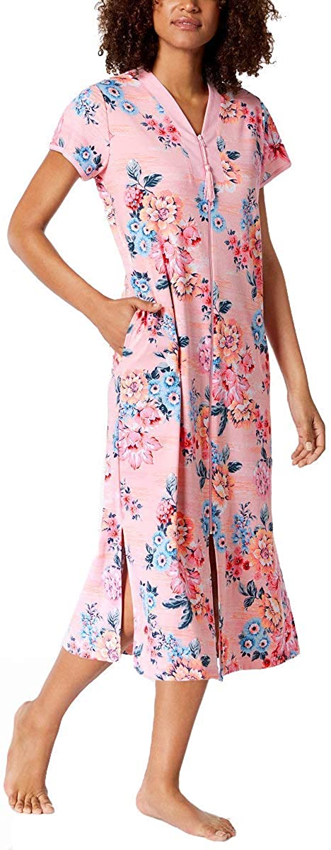 Price:$49.99 Miss Elaine Women's Interlock Knit Long Zipper Robe at Amazon Women’s Clothing store