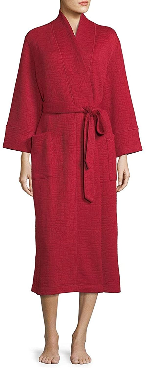 Price:$155.49 Natori Women's Quilted Robe, Dark Real Red, Large at Amazon Women’s Clothing store