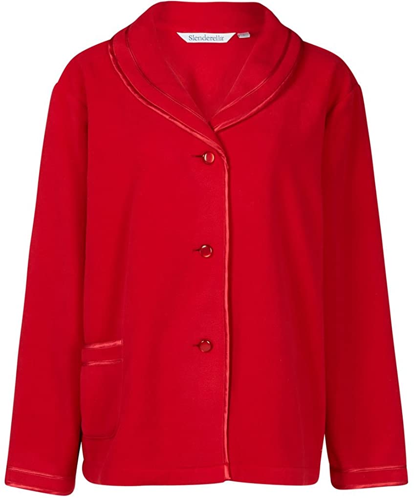 Price:$42.94 Slenderella Red 25" Long Sleeve Fleece Bedjacket BJ6320 at Amazon Women’s Clothing store