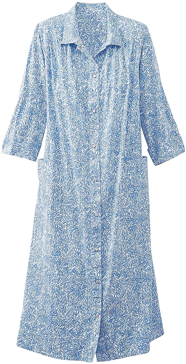 Price:$40.95 National Snap-Front Poplin Housecoat at Amazon Women’s Clothing store
