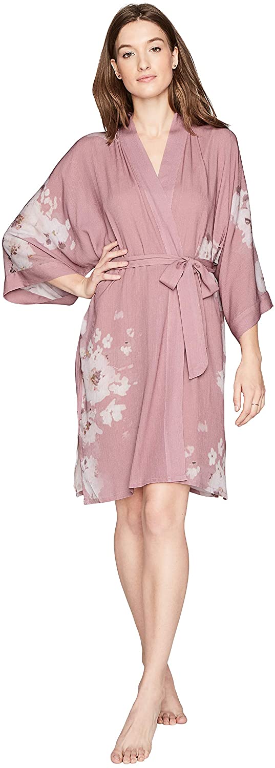 Price:$98.00 KIM+ONO Women's Kimono Robe Short - Watercolor Botanicals, Sakura- Mauve at Amazon Women’s Clothing store