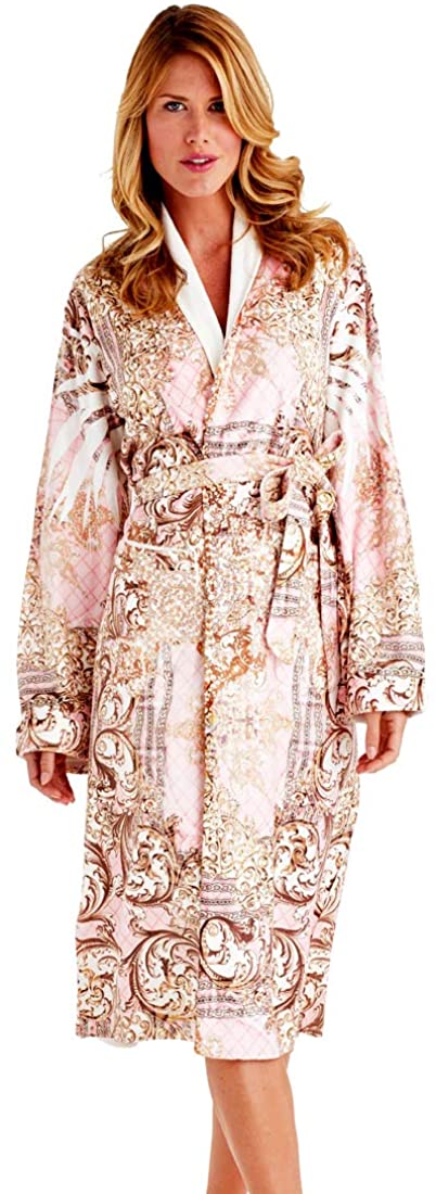 Price:$224.99 Wrap Up by VP Pink Pearl Microfiber Long Robe, S/M at Amazon Women’s Clothing store