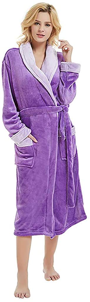 Price:$7.18 Zoilmxmen Women's Kimono Robe Bathrobe, Women's Winter Lengthened Plush Shawl Bathrobe Sleepweer Long Sleeved Coat at Amazon Women’s Clothing store