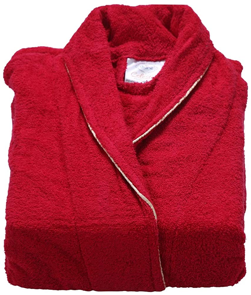Price:$21.00    Divine -Premium Celestial Shawl Collar Terry Bathrobe -Men/Women  Clothing
