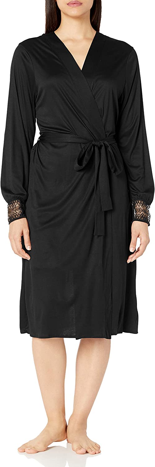 Price:$193.99 HANRO Women's Amanda Robe at Amazon Women’s Clothing store