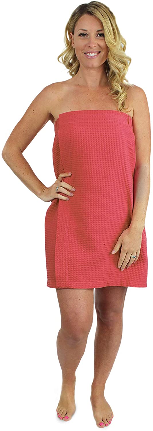 Price:$9.99    Indulge Linen Spa Waffle Body Wrap for Women with Adjustable Closure  Clothing