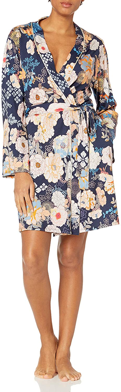 Price:$134.26 Johnny Was Women's Printed Long Sleeve Short Robe at Amazon Women’s Clothing store