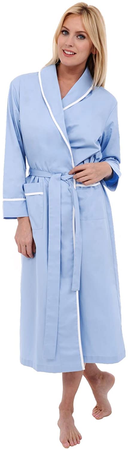 Price:$29.99 Alexander Del Rossa Women's Lightweight Cotton Kimono Robe, Summer Bathrobe, Small Light Blue (A0515LBLSM) at Amazon Women’s Clothing store