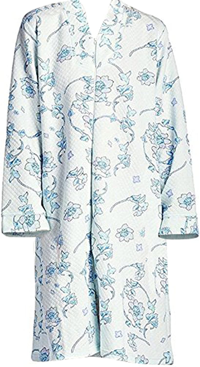 Price:$22.99 Women's Zip-Front Comfy Quilted Cotton Robe by EZI at Amazon Women’s Clothing store