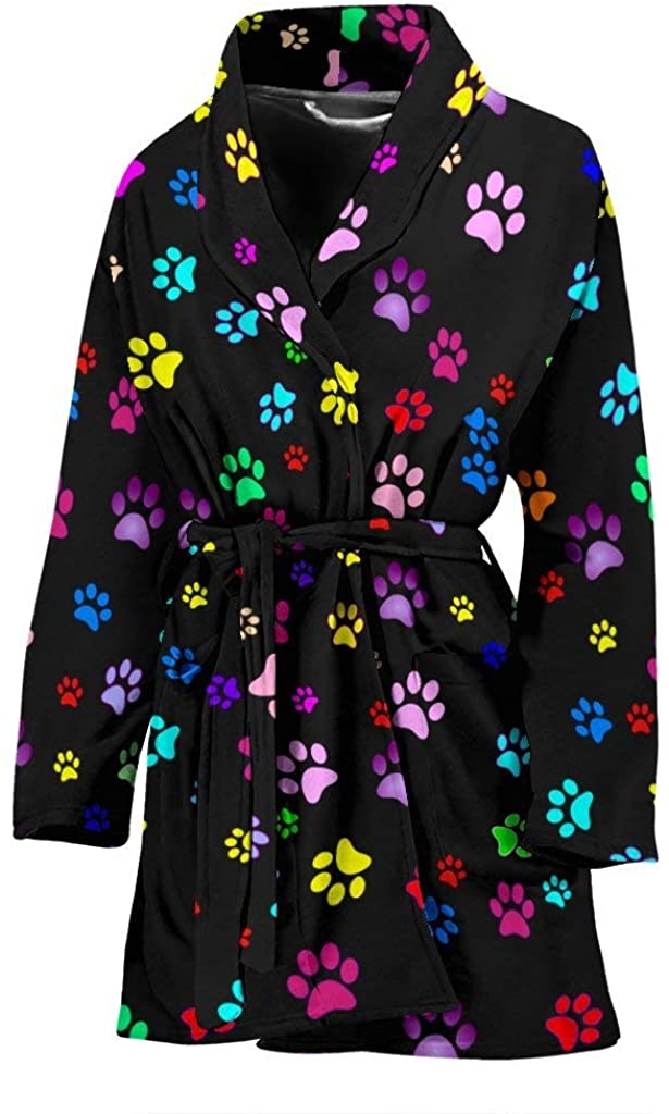 Price:$79.99 Colorful Paws Print Women's Bath Robe at Amazon Women’s Clothing store