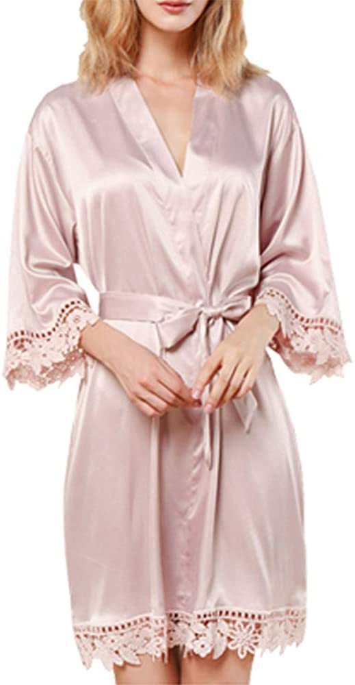 Price:$14.99 Roots and Lace Plain Bathrobe in Kimono Style with Front Opening at Amazon Women’s Clothing store