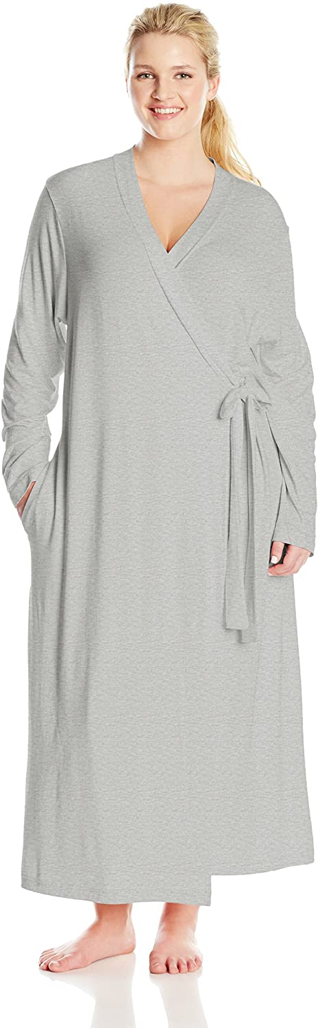 Price:$25.00 Shadowline Women's Plus-Size Before Bed Long Wrap Robe at Amazon Women’s Clothing store