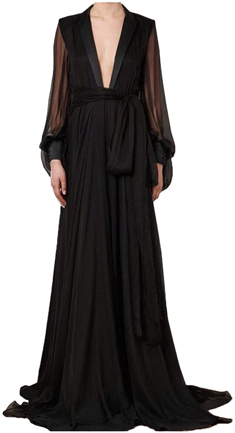 Price:$58.50 Women Sexy Sleepwear Bathrobes Lingerie Chiffon Robes Nightgown at Amazon Women’s Clothing store