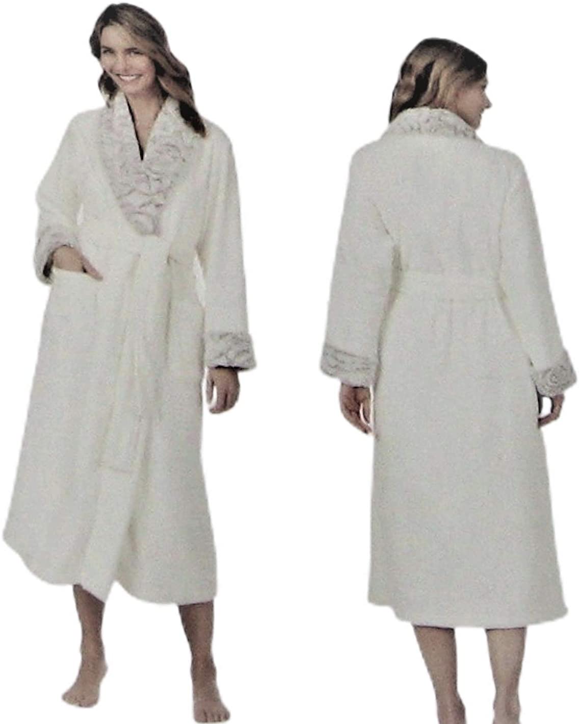 Price:$16.16 Carole Hockman Ladies Plush Wrap Robe (Ivory, XX-Large) at Amazon Women’s Clothing store