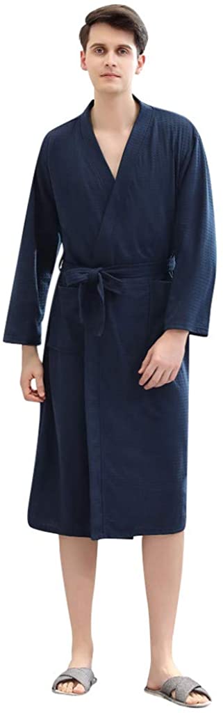 Price:$12.41 Mens Fleece Robes Soft Plush Long Bathrobe Winter Thick Kimono Robes for Women Warm House Coat Nightgown with Pockets at Amazon Women’s Clothing store