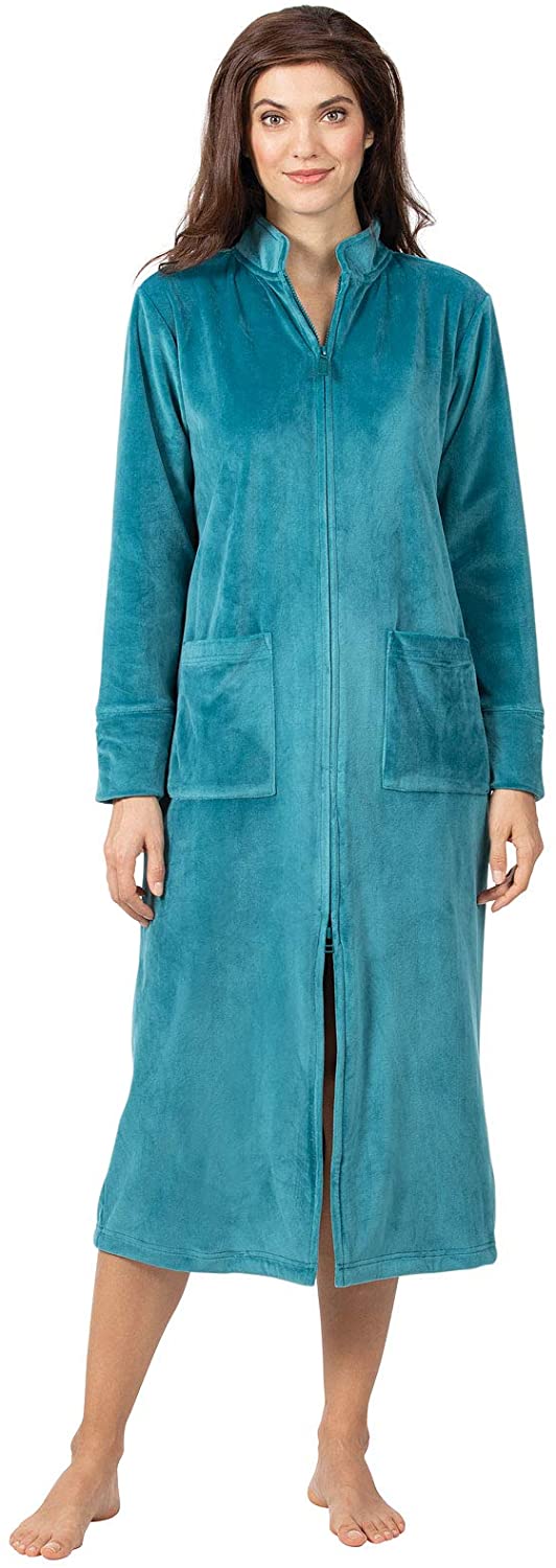 Price:$23.23 Addison Meadow Zip Up Robes for Women - Velvety Robes for Women Zipper Front at Amazon Women’s Clothing store