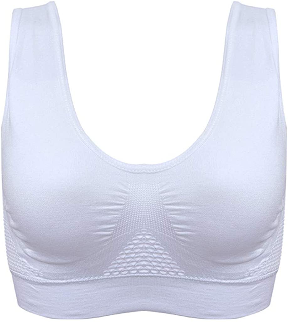 Price:$4.99 JPOQW Women's Sports Bra Seamless Summer Sport Yoga Wireless Bra Short Tank Tops at Amazon Women’s Clothing store
