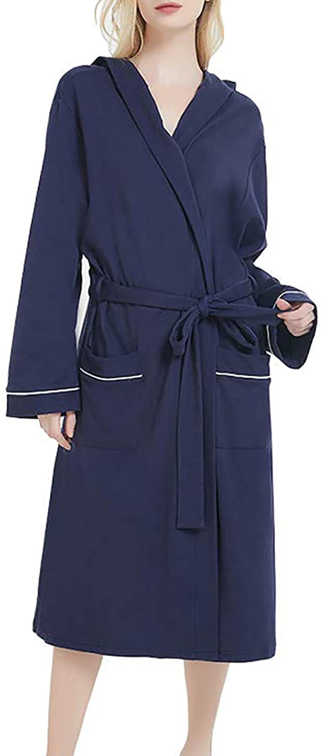 Price:$23.99 LAPAYA Women's Cotton Robe Lightweight Knee Length Long Sleeve Hooded Kimono SPA Bathrobe at Amazon Women’s Clothing store