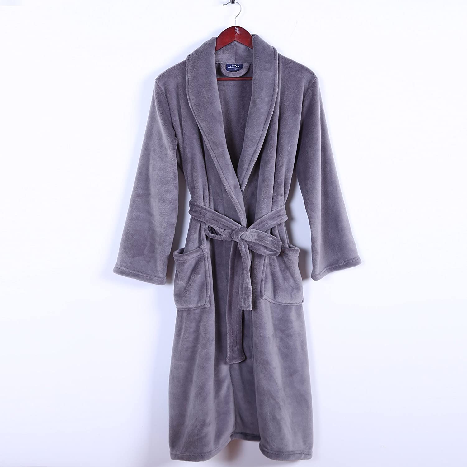 Price:$34.99    Berkshire Blanket The Original Serasoft Plush, Super Soft Lounge Robe with Pockets, Small/Medium, Smoke  Berkshire Blanket  Clothing