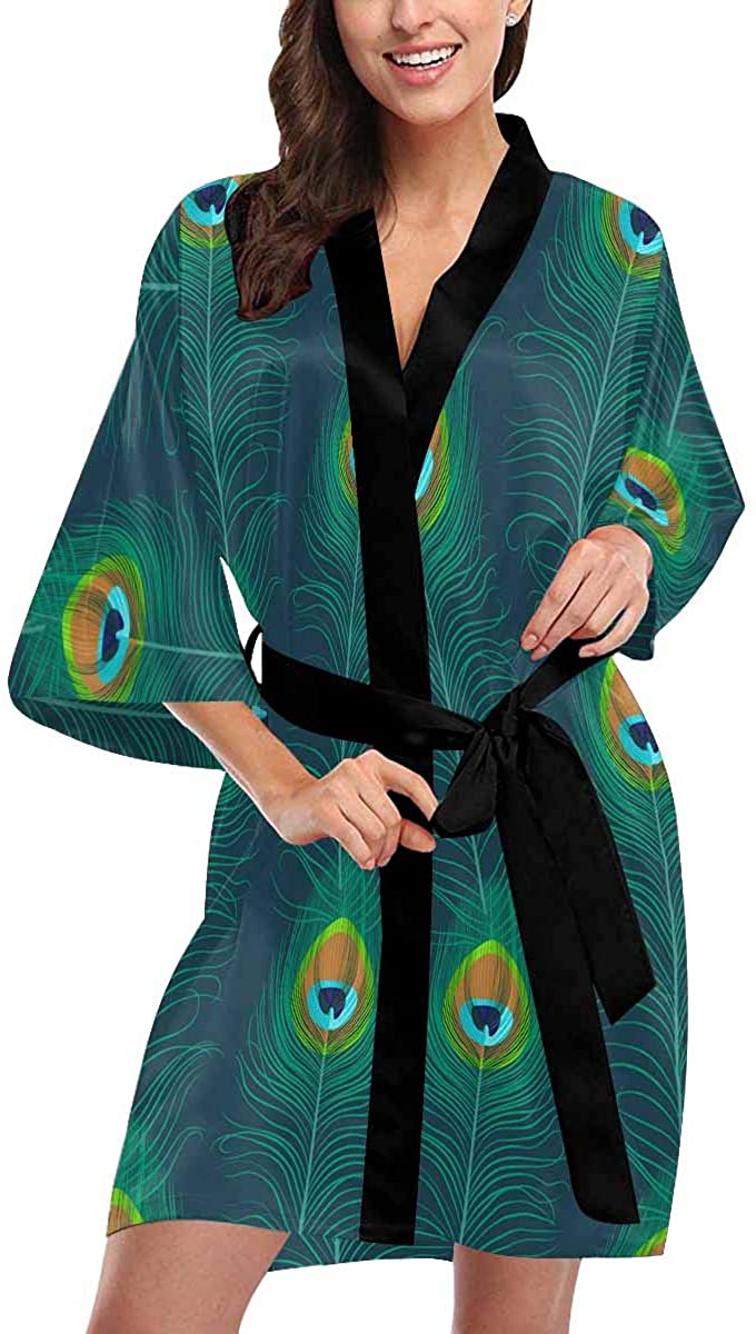 Price:$39.99    Custom I Love You Arrow Heart Women Kimono Robes Beach Cover Up for Parties Wedding (XS-2XL)  Clothing