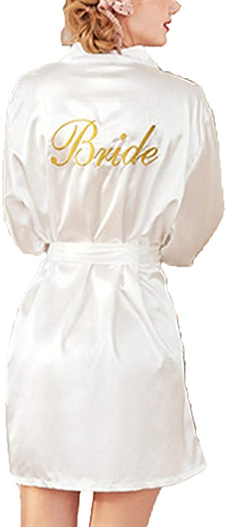 Price:$5.69 Raylans Women's Lightweight Kimono Robe Solid Silk Bathrobes Bridal Dressing Gown at Amazon Women’s Clothing store
