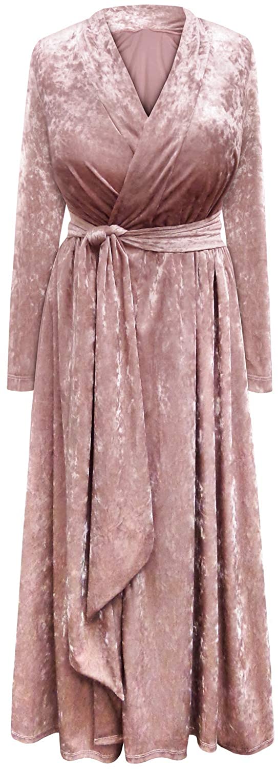 Price:$99.99 Plus Size Ice Velvet Robe with Attached Belt at Amazon Women’s Clothing store