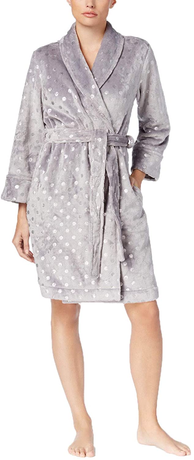 Price:$33.99 Charter Club Womens Metallic-Print Short Bath Robe at Amazon Women’s Clothing store