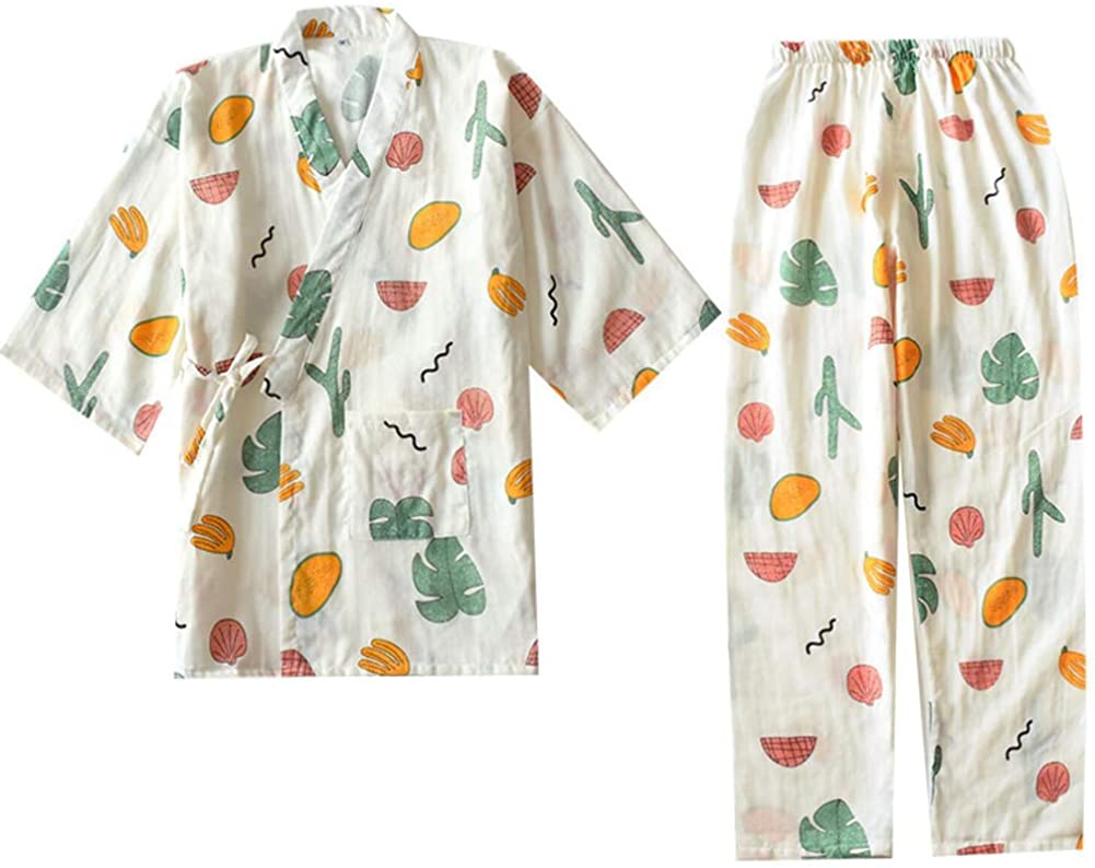 Price:$39.80 Women's Kimono Robe Yukata Bathrobe Pajamas Suit [Pink Cherry Blossoms] at Amazon Women’s Clothing store