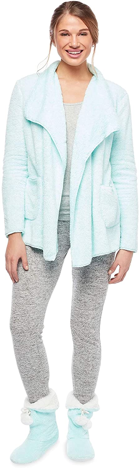 Price:$32.31    CozyHome Cozy Home Ultrasoft Plush House Coat Bathrobe with Boots Polyester Aqua Extra Large 1 Set  Clothing